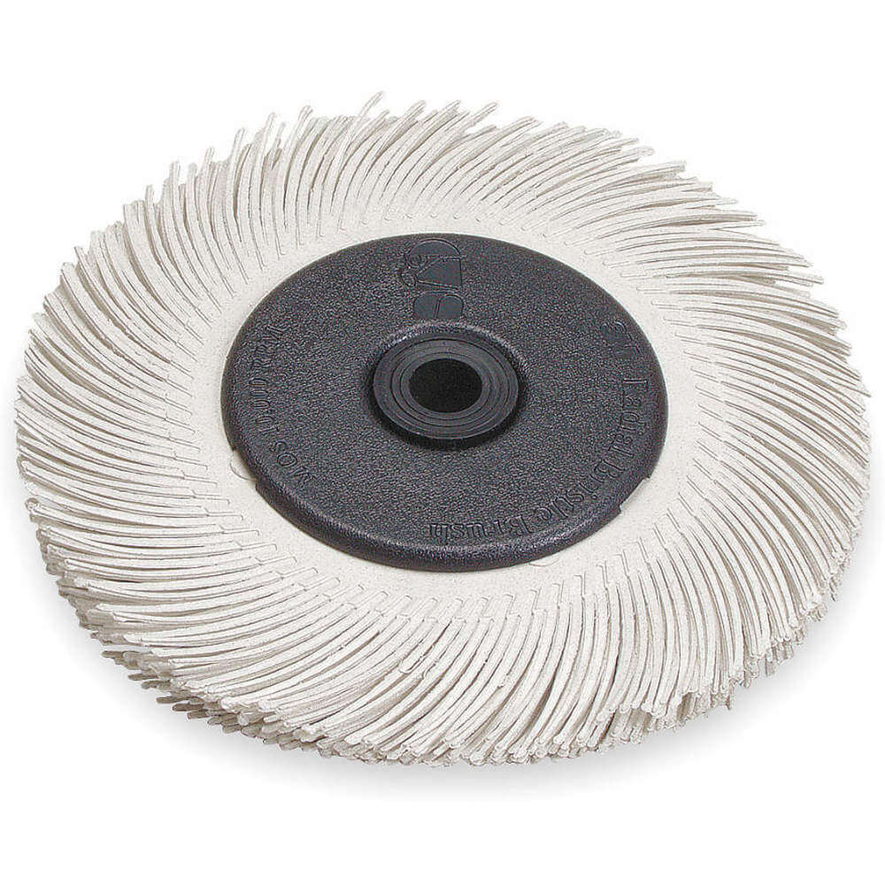 Scotch-Brite Radial Bristle Brush, 1 Inch Arbor Hole, 6000 RPM, White