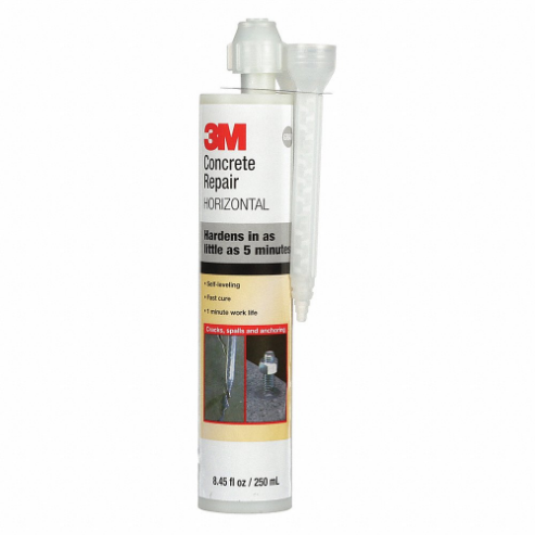Concrete Repair Compound, Concrete Repair, Gray, Polyurethane, 8 oz Container Size