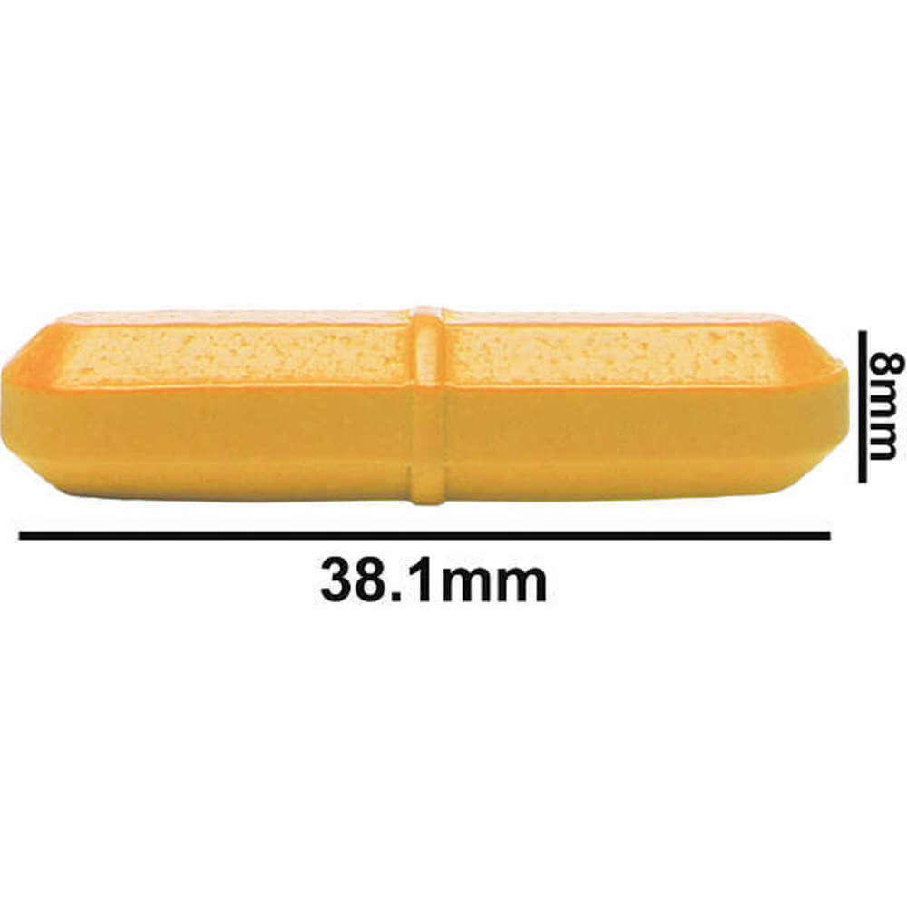 Stir Bar Ptfe Octagonal Yellow 1-1/2 x 5/16