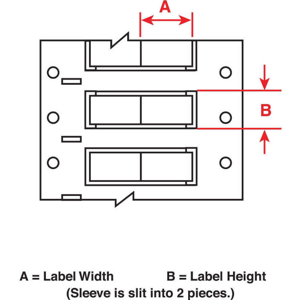 Precut Label Roll, 3/32 x 1 Inch, Polyolefin, Yellow, For 20 AWG to 28 AWG Wire Gauge