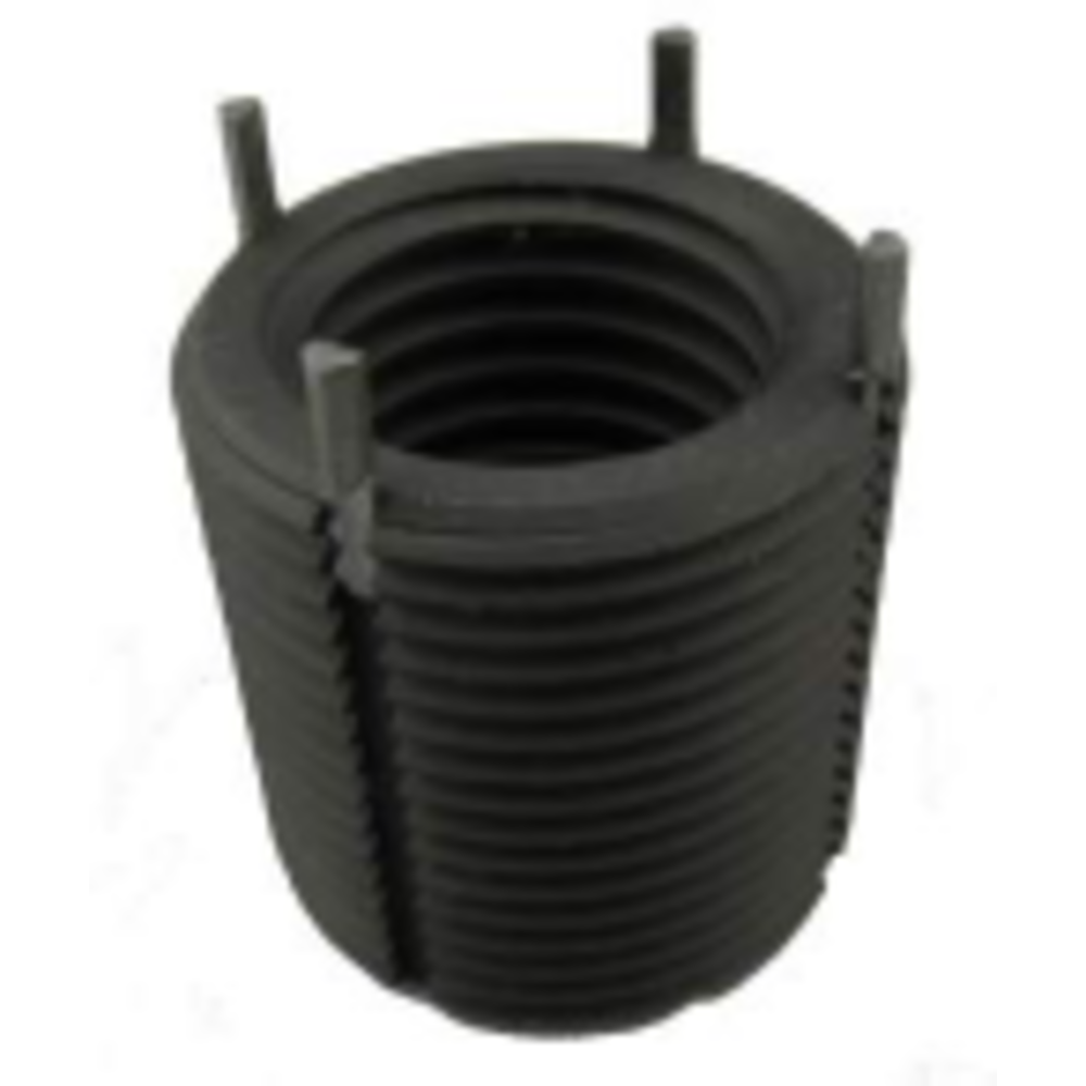 UNC Thread Insert, 5/16 In - 18 Thread Size, 0.31 In Insert Lg., Gr. C1215, Carbon Steel