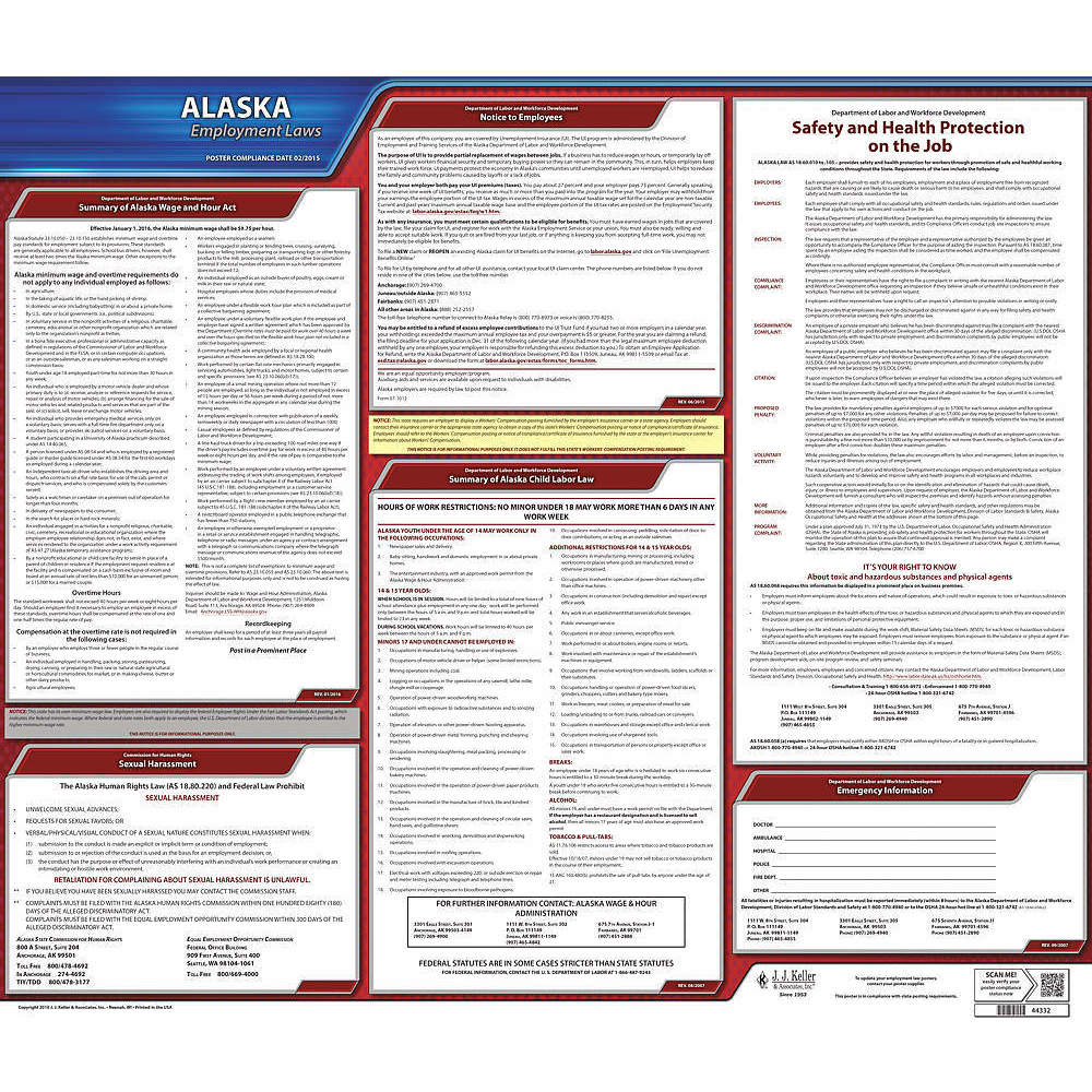 Labor Law Poster State Labor Law AK