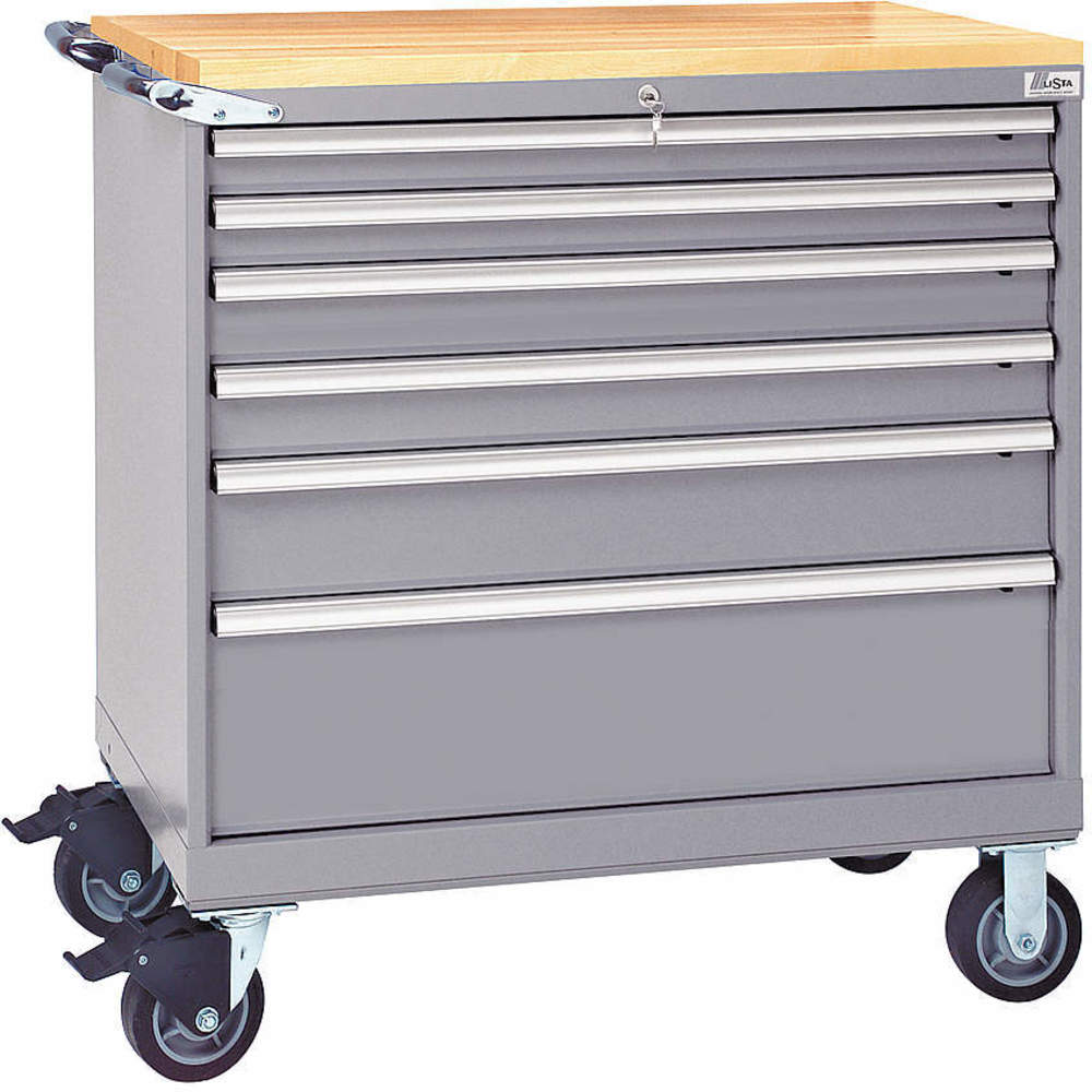 LISTA HS0750-0505F-M/LG-BT Mobile Service Bench 440 Lb. Light Gray | AD9ZLK 4VZV1