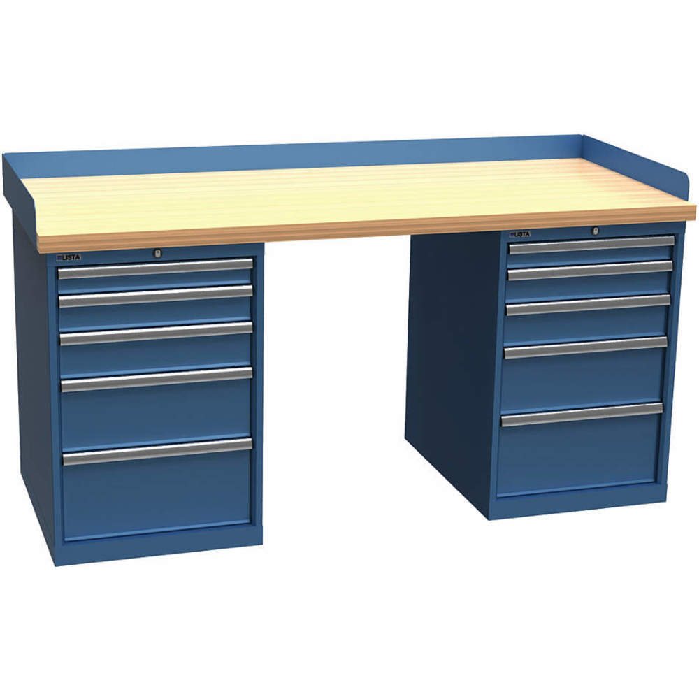 LISTA XSWB142-72BTBB Technical Workbench 2 Pedestal W 72 Blue | AC7WHT 38X834
