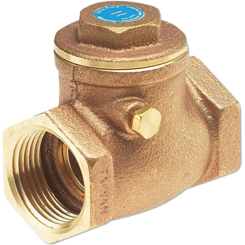 Low Lead Swing Check Valve, Swing, Inline Valve Body, 1 1/4 Inch Pipe Size, Bronze