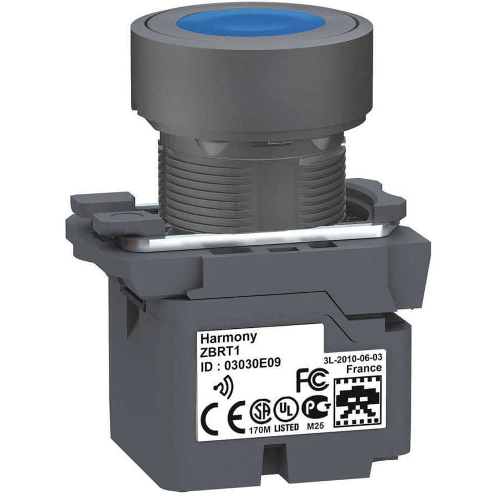 Push Button with Transmitter Blue 22mm