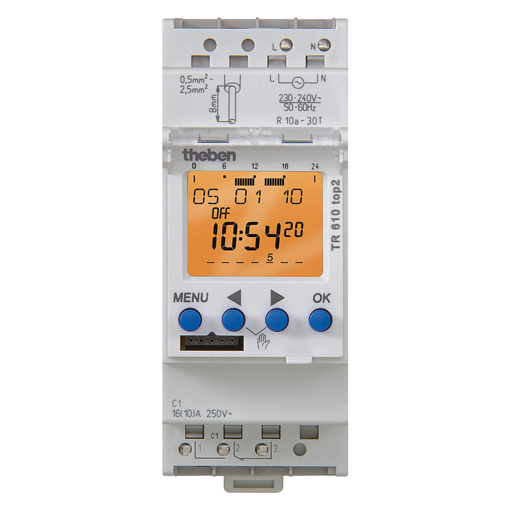 Electronic Timer Din Rail 24Hr/7D 1 Channel