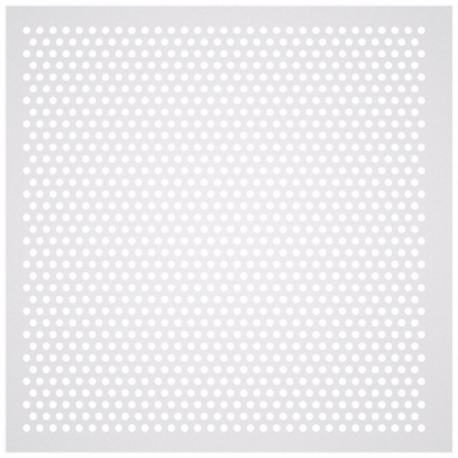 Diffusers, Ceiling, 23 3/4 Inch Height, 23 3/4 Inch Width, Lay-In, Plastic, Perforated, White, 2PK