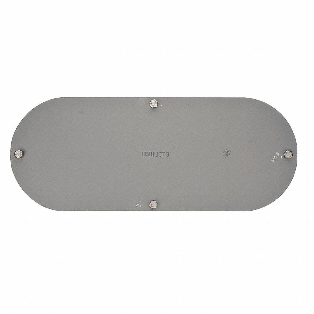 Conduit Body Cover, 5 Inch Trade, Steel, Screw In