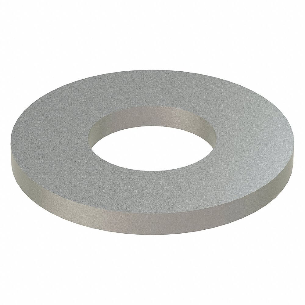 Flat Washer, 8 Fits Bolt Size, Oversized, 0.172 In I.D., 3/8 In O.D., 100PK