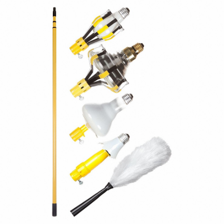Light Bulb Changer Kit, Light Bulb Changer Kit, Telescopic Pole with Attachments