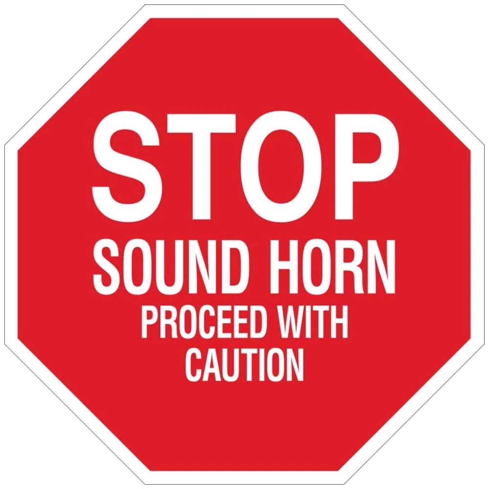 Sign, Stop, 18 x 18 Inch, White/Red