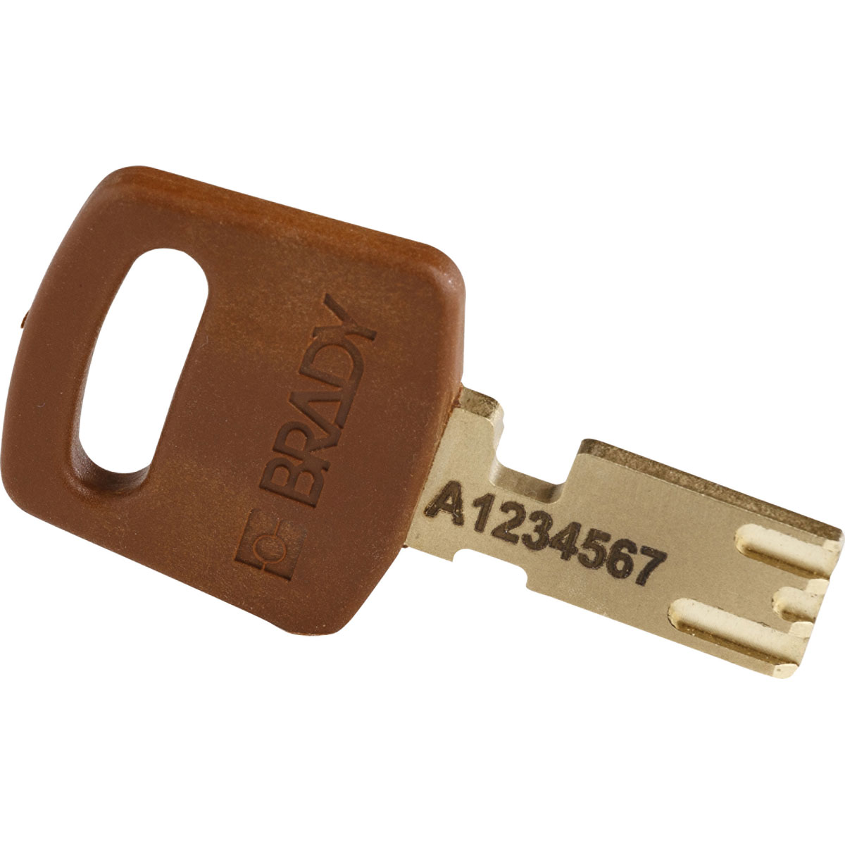 Compact SafeKey Key Retaining Nylon Padlock, 1.5 Inch, Aluminium, Shackle KD, Brown