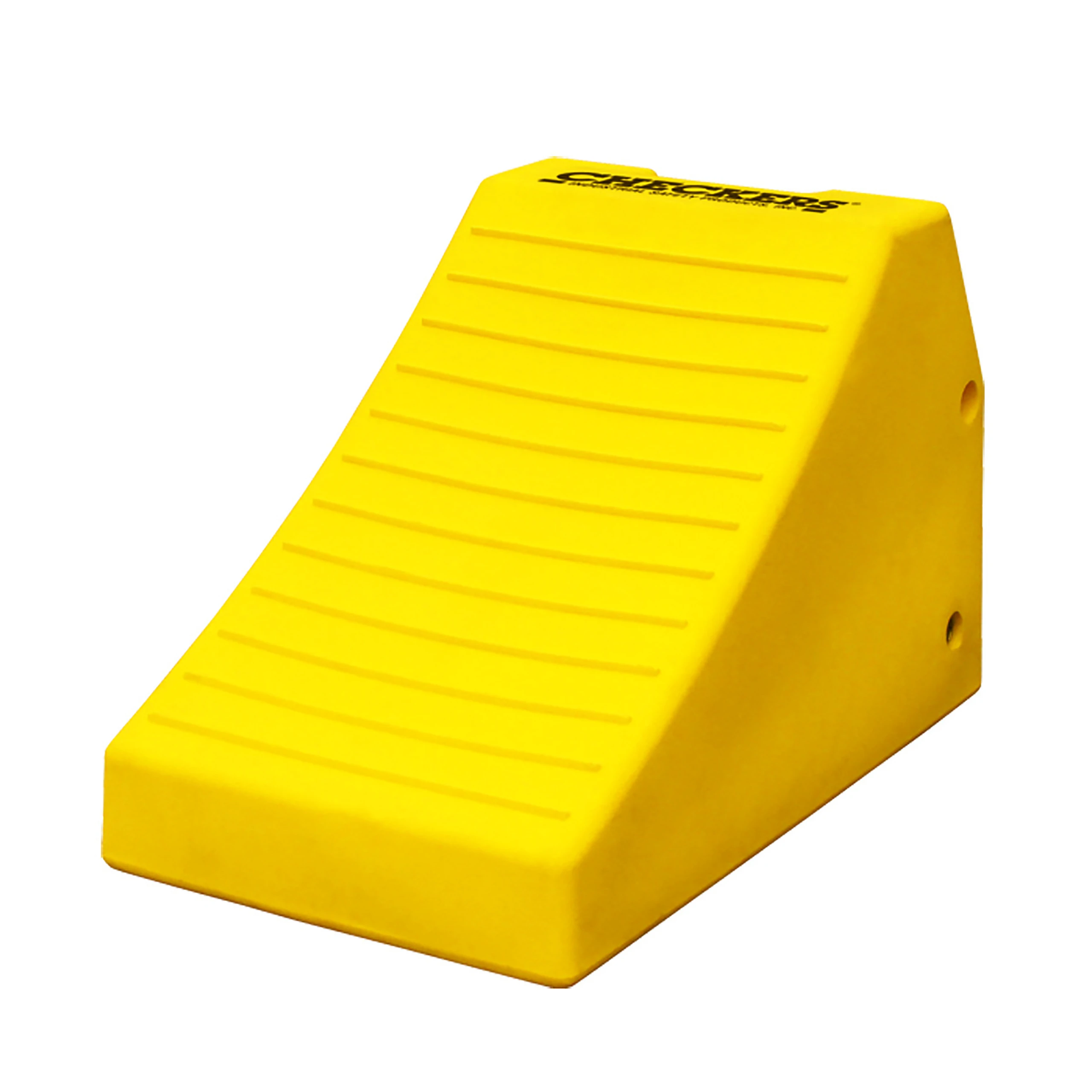 Wheel Chock, 14 1/2 Inch x 16 Inch x 24 5/8 Inch Chock Size, Urethane, 1 Chock, Yellow