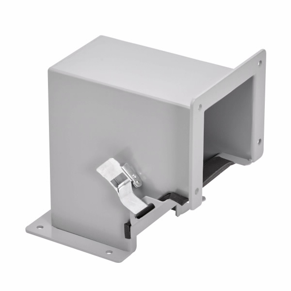 Wireway Elbow, 90 Deg., Inside Opening, Steel, Gray, 2.5 x 2.5 Inch Size