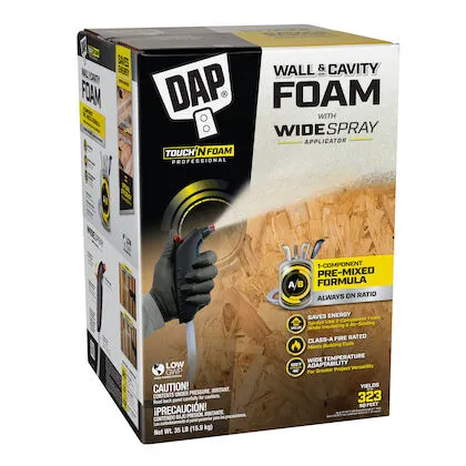 Wall and Cavity Foam with Widespray Applicator, Cream Color, 20 lbs