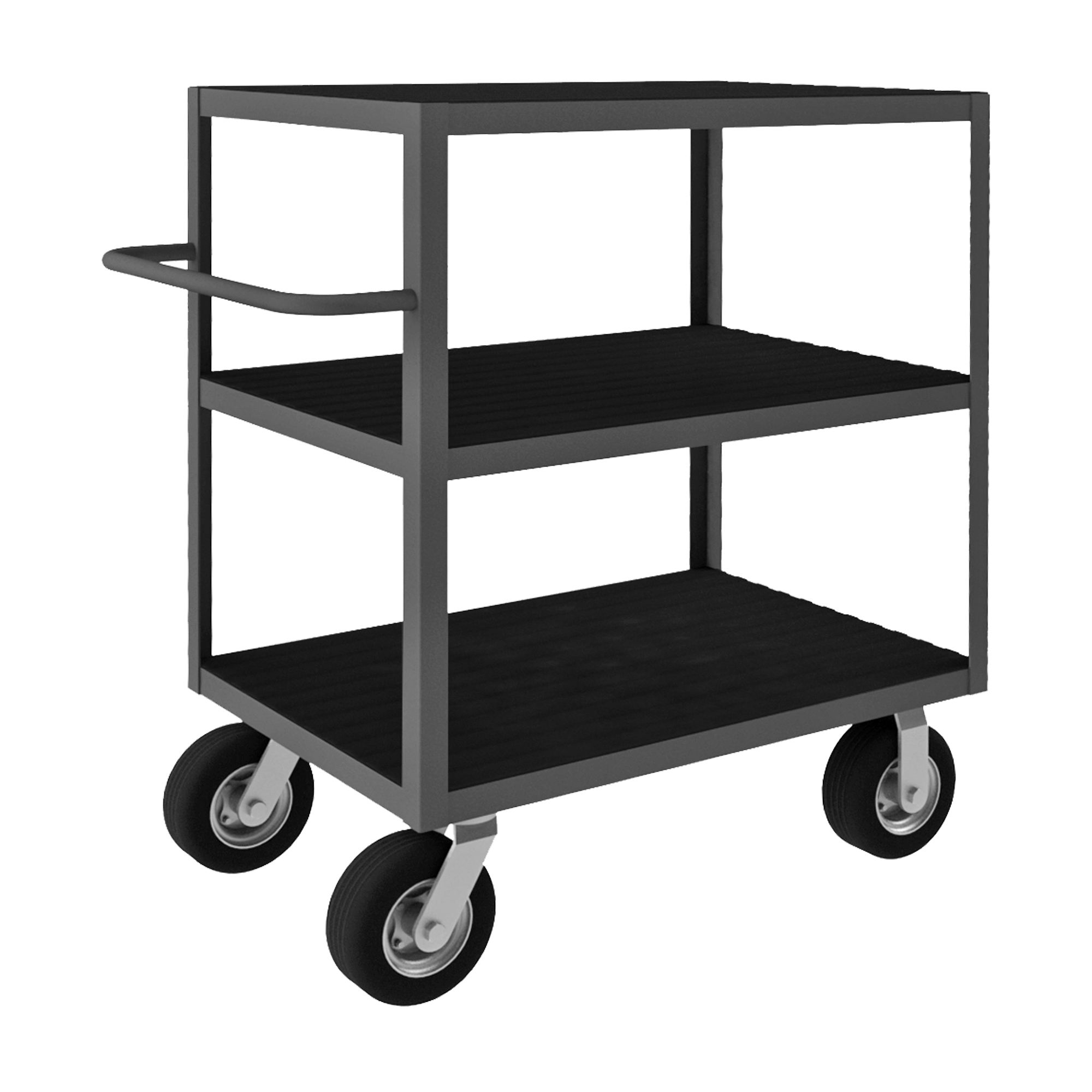 Rolling Instrument Cart With 8 x 3 Inch Caster, 3 Shelf, Size 24 x 36 Inch