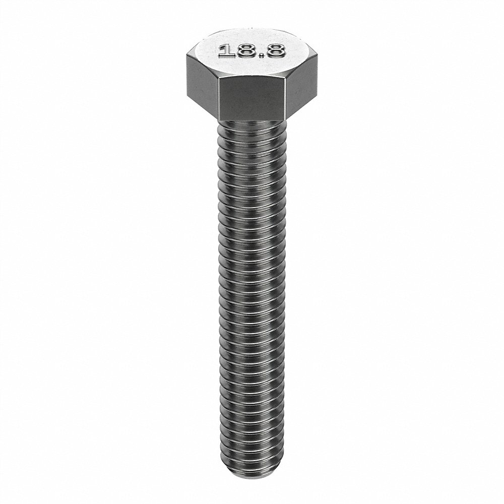 Tap Bolt, 1/4 In - 20 Thread Size, SS, 2 In Lg., 11/64 In Head Ht., Gr. 18-8, 50PK