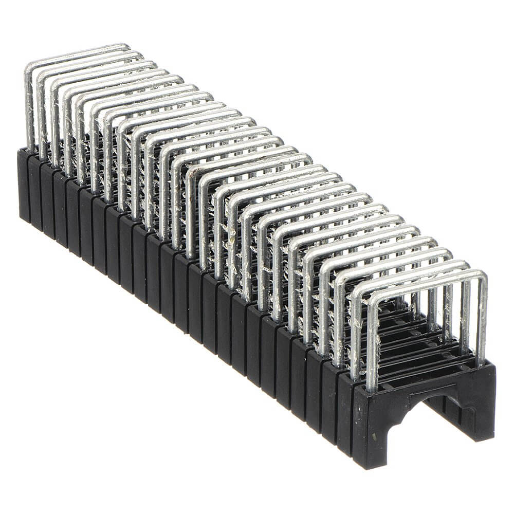 Cable Staple, Blk, 1/4 In Size, Plastic, 100PK