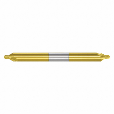 Center Drill, #5 Drill Size, 7/16 Inch Body Dia, 3/16 Inch Drill Point Dia, Carbide