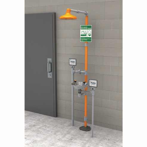 Safety Station with Eyewash, 10 Inch Shower Head, 3/4 Inch Valve