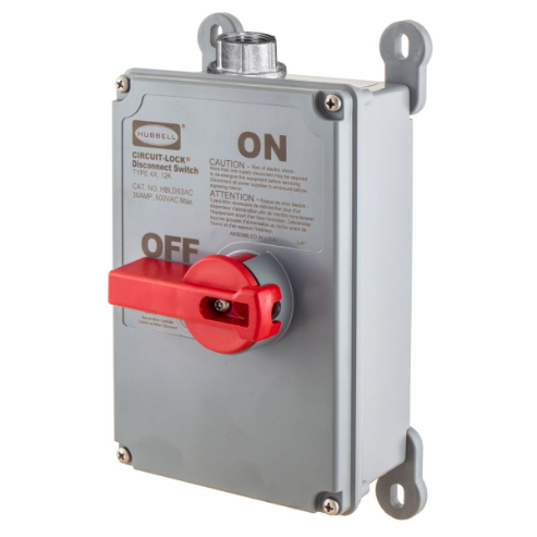 Enclosed Disconnect Switch, 3 Pole, 600 VAC, 30 A
