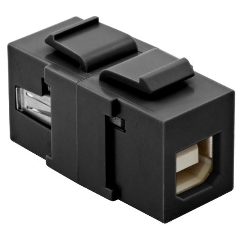 Keystone Usb Jack, A To B, Black