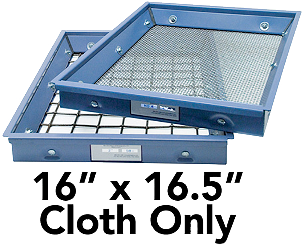 Screen Cloth, 16 x 16.5 Inch Mesh Size, 4 ASTM Size, ASTM Size, Steel Cloth
