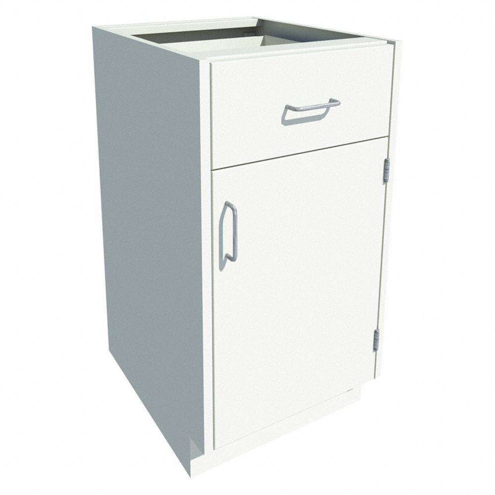 Base Cabinet, Size 18 x 22 x 35-1/8 Inch, Pearl White