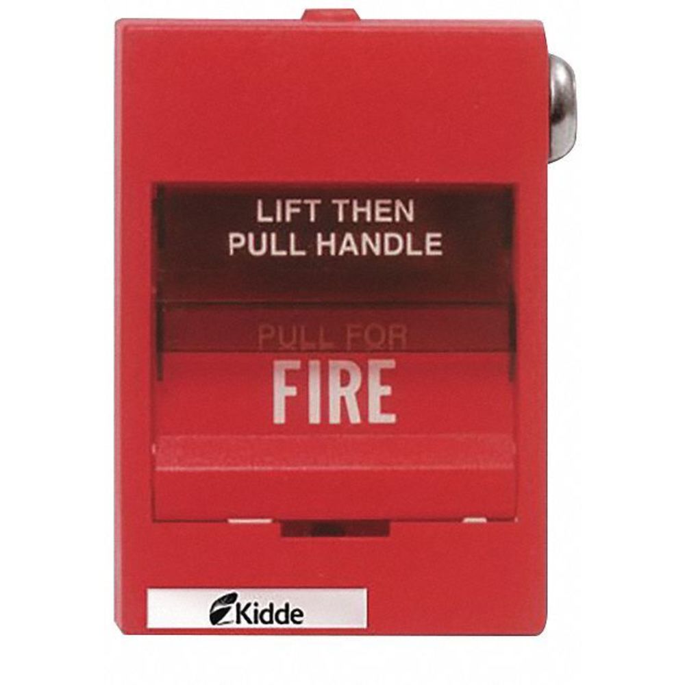 Fire Alarm Pull Station, Red, 3-5/8 Inch D
