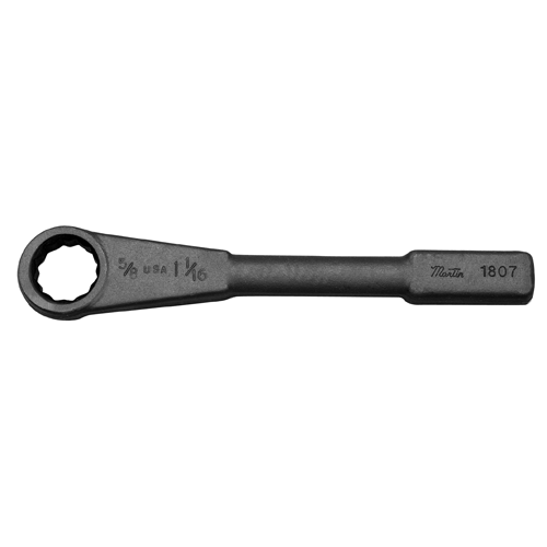 Face Box Wrench, SAE, 12 Point, Striking, 4 1/2 Inch Size, Industrial Black, Steel