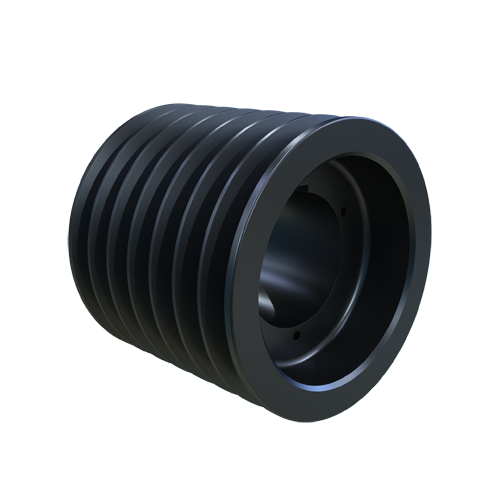 Sheave, MST Bushing, 8.4 Inch Outside Dia., 7 Groove, 8 Inch Pitch Dia., Cast Iron