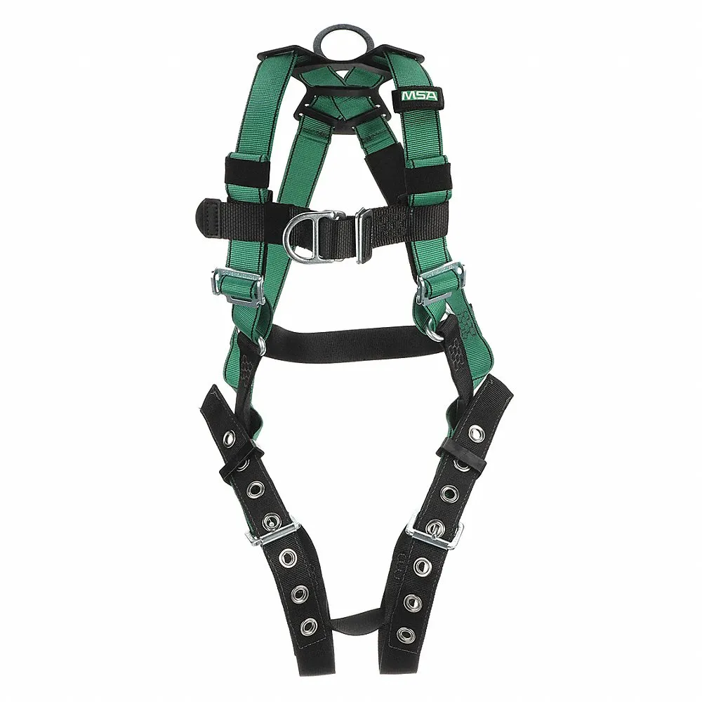 Harness, Standard, Back, Chest D Ring, Tongue Buckle, Green