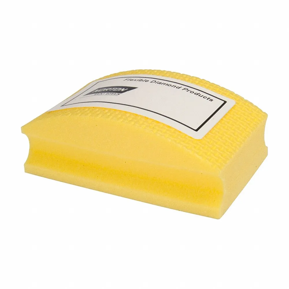 Diamond Hand Pad, 55 mm X 90 mm, Diamond, Super Fine, 400 Grit, Yellow, Quadroflex
