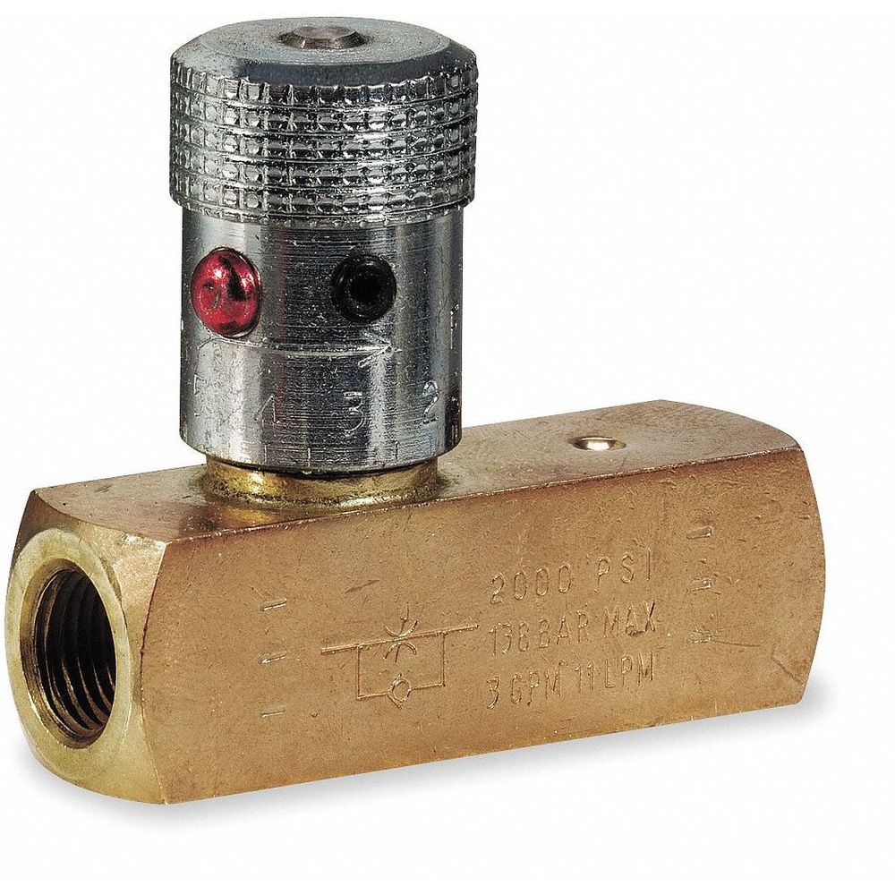 PARKER F800B Hydraulic Flow Control Valve, 2000 Psi, 15.0 Gpm, Brass | CD3RXH 1A856