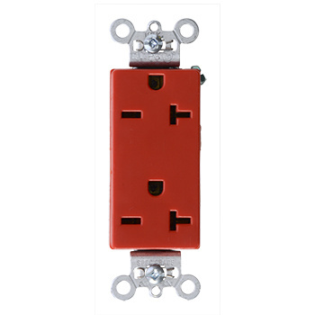 Heavy Duty Duplex Receptacle, 20A, 250V, Red