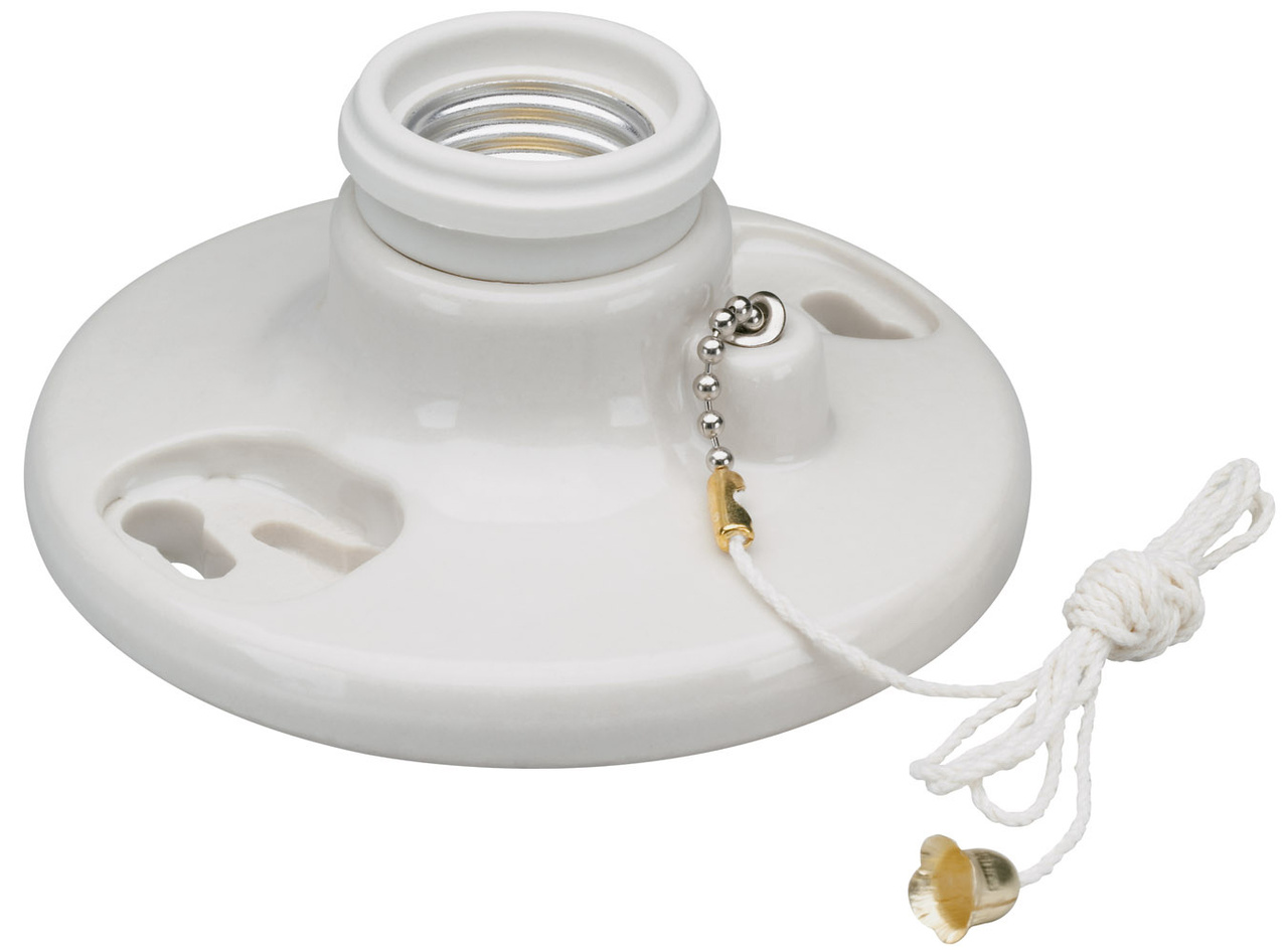 Medium Base Lampholder, 250 V, White