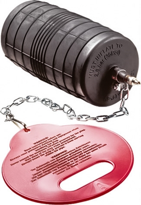 Pipe Plug, Inflatable, Plumber Test Style, 0.8 - 1.3 Inch Diameter