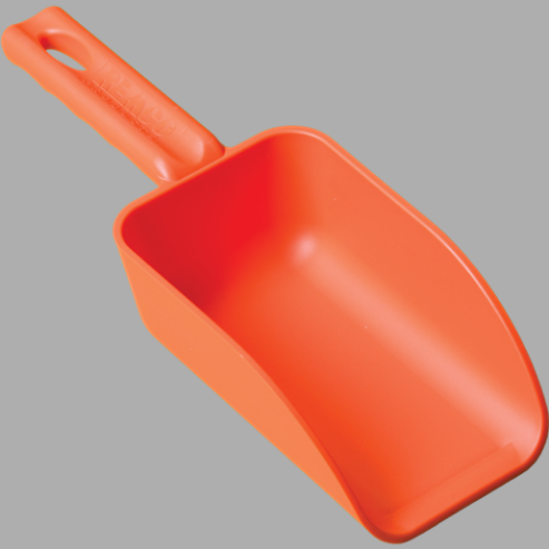 Mini Hand Scoop 16 Ounce Orange Poly