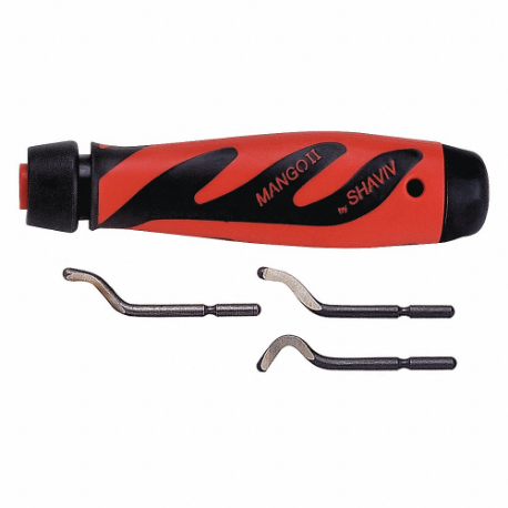 Deburring Tool Set, High Speed Steel/Plastic, E, Mango Iie Handle, E100, E200, E350 Blades
