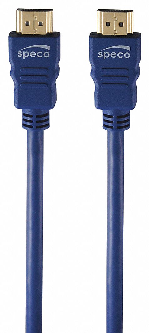 Hdmi Cable, High Speed, Blue, Length 25 Ft., Pvc Jacket Material