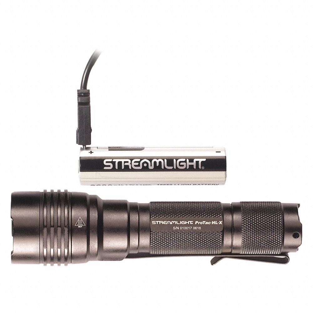 Tactical LED Handheld Flashlight, Aluminium, Maximum Lumens Output 1000, Black