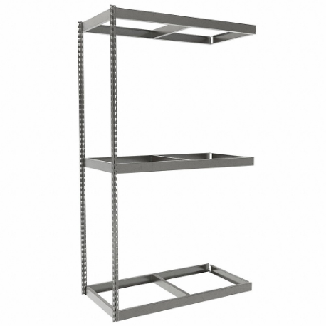 Boltless Shelving, Add-On, Heavy-Duty, 48 Inch x 24 in, 84 Inch Overall Height, 3 Shelves