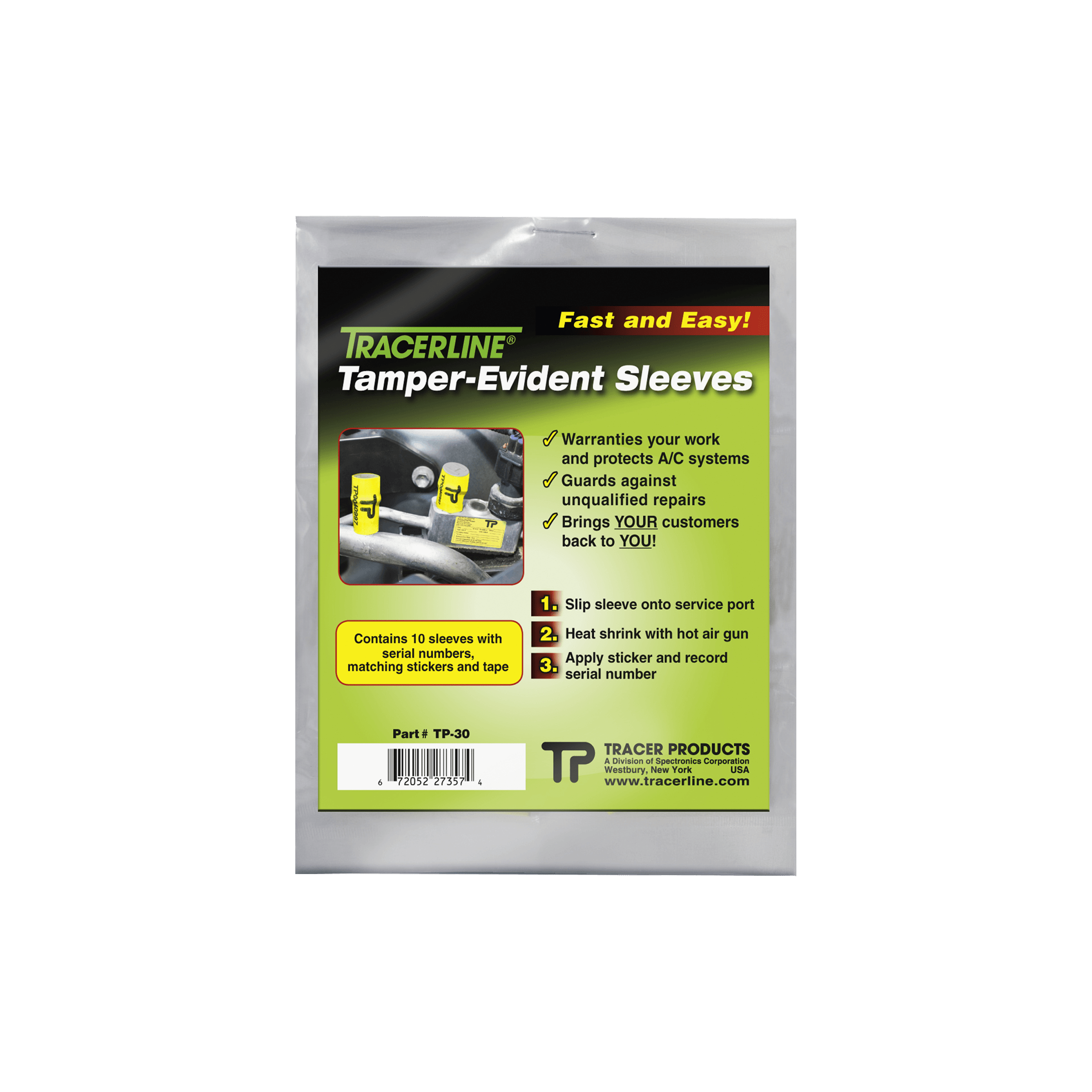 Tamper Evident Sleeves, 10PK