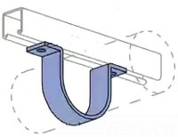 2 Hole Conduit Strap, 1-1/4 Inch Size, Electrogalvanized