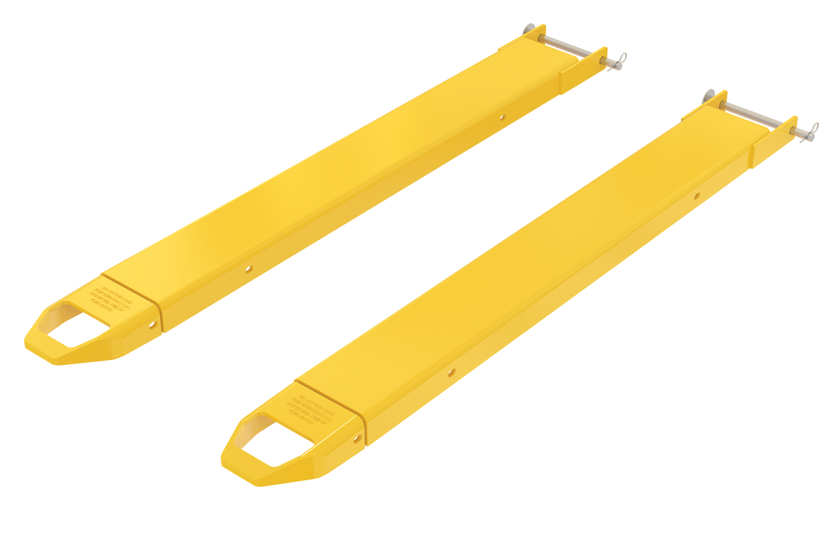 Steel Pin Style Fork Extension, 6 x 54 Inch, 4000 lb Capacity, Yellow