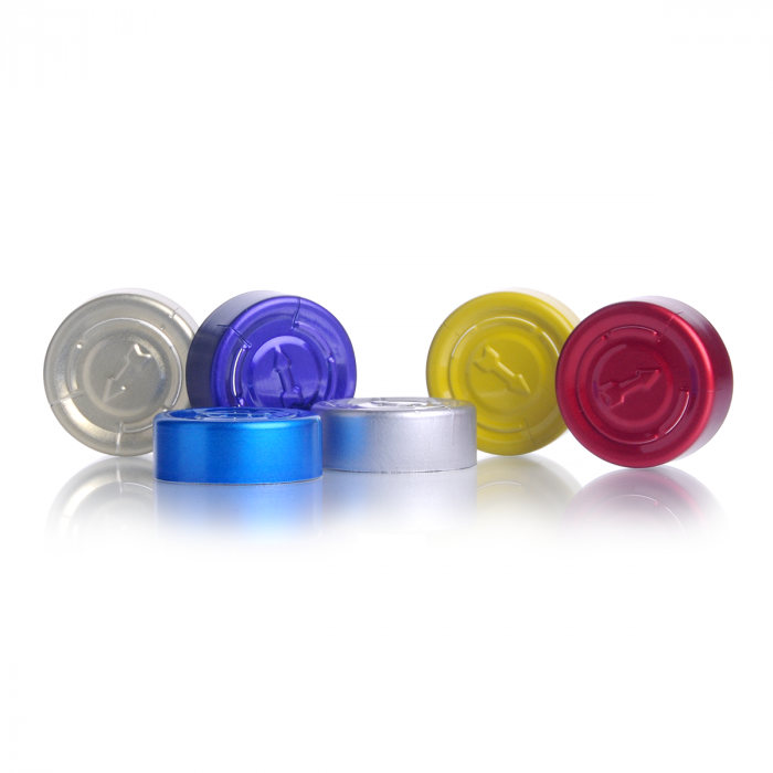 Aluminum Complete Tear-Off Seal, White, 20 mm Outer Dia