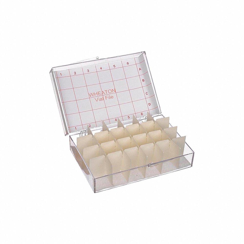 Vial Store Case, Rests On Table, 24 Compartments, Cardboard, 6PK