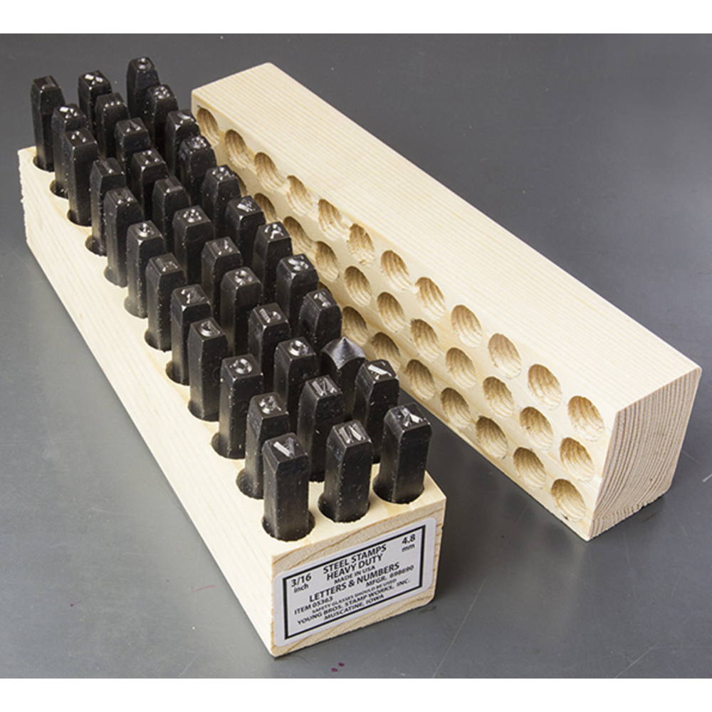 Combination Letter And Number Set, Steel, 5/32 Inch Size